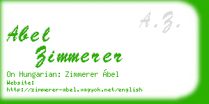 abel zimmerer business card
